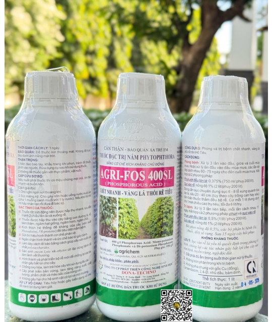 Agri Fos 400SL Tiêu - 1 lít x 20 chai
