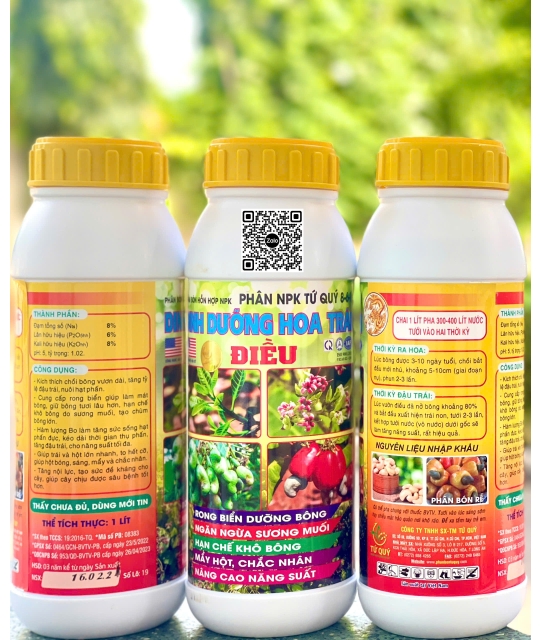 TQ - Dinh Dưỡng Điều - 1 lít (8-6-8) x 20 chai