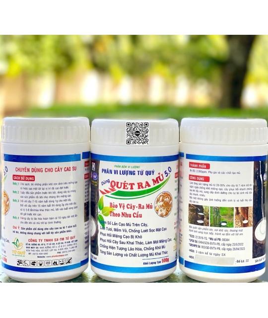 TQ - Ra Mủ Cao Su 5.0 - 500gr x 40 lon