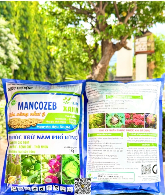 Mancozeb 80WP Xanh - 1kg x 20 gói