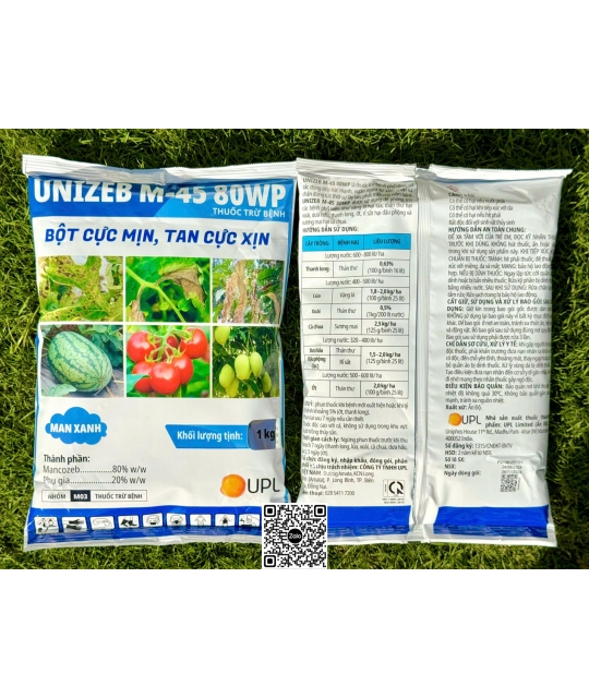 Unizeb M-45 80WP - 1kg Xanh x 10 gói