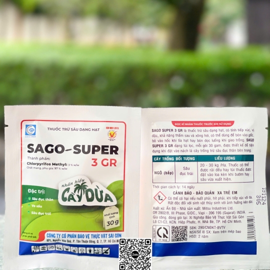Sago Super 3GR - 30gr (4 hộp x 125 gói)